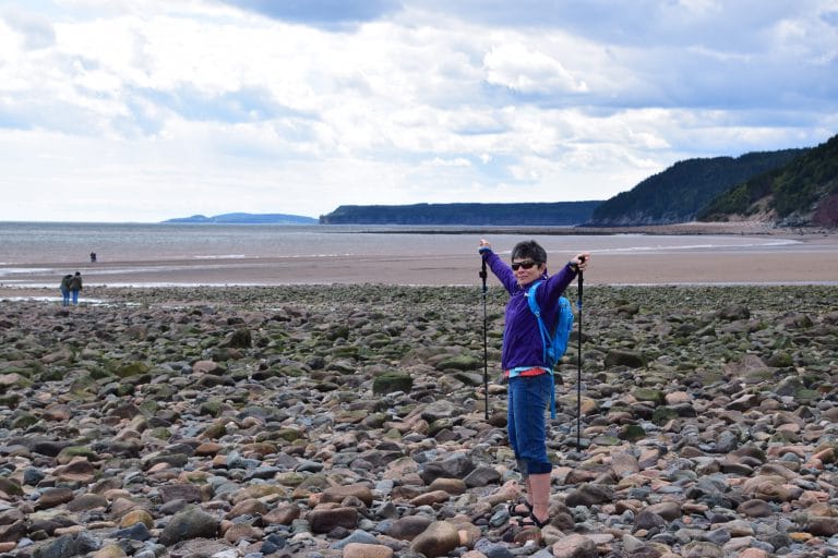 Anne Townley at the beach